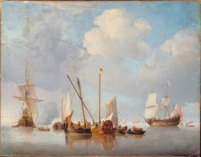 etter W. v. d. Velde d. J., en pause av Willem van de Velde the Younger