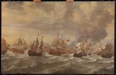 Episode fra fire dagers sjøslag av Willem van de the Elder Velde