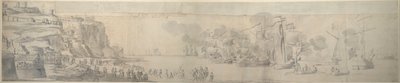 Maria av Modena lander i Dover, 21. november–1. desember 1673, ca. 1673 (grafitt) av Willem van de the Elder Velde