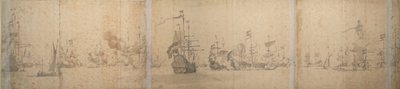 Den nederlandske flåten utenfor kysten av Holland i november 1664 av Willem van de the Elder Velde