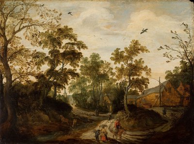 Utsikt over en landsby av Willem van den Bundel