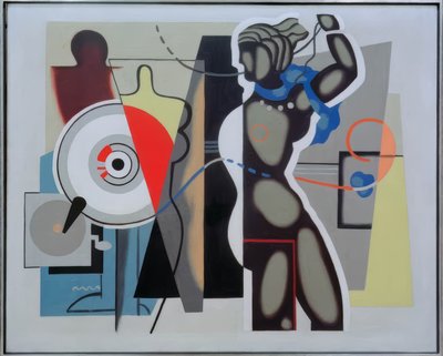 Frau mit erhobenem Arm von Willi Baumeister