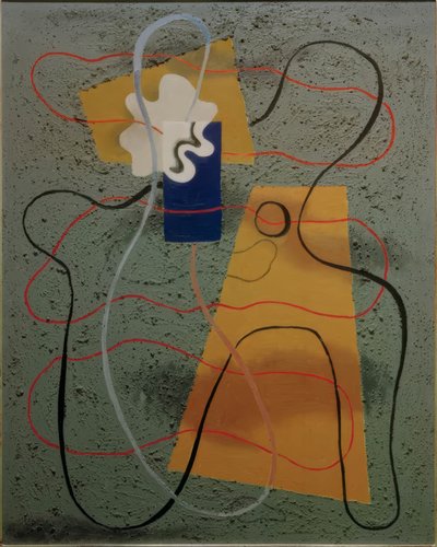 Muschelform in Blau von Willi Baumeister