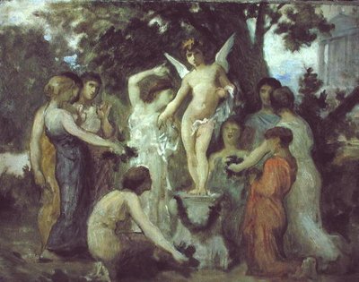 Offer til Amor (olje på lerret) av William Adolphe Bouguereau