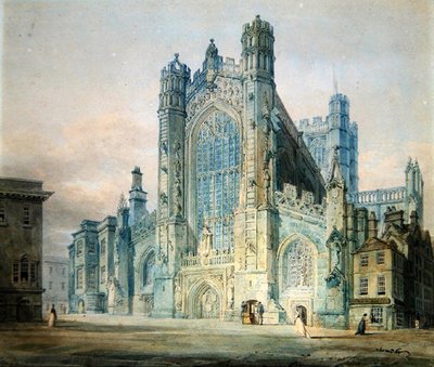 Utsikt over en katedral av Joseph Mallord William Turner
