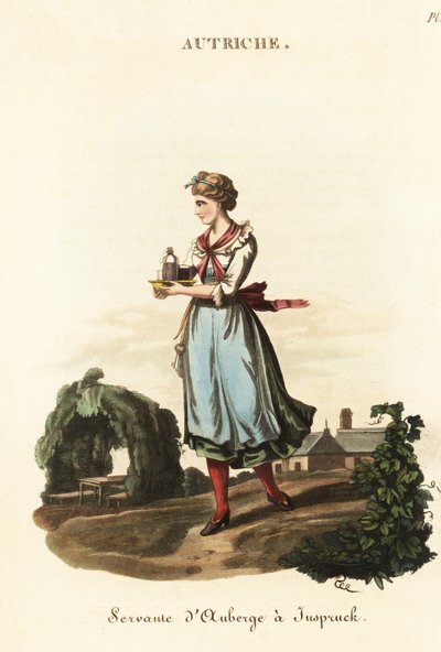 Australsk servitør på et vertshus i Innsbruck, Tyrol av William (after) Alexander