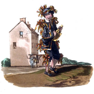 Skorsteinsfeierens gutt i 1. mai-kjole, ca. 1820 (gravering) av William (after) Alexander