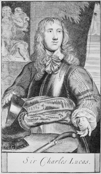 Sir Charles Lucas, ca. 1645 (gravering) av William (after) Dobson