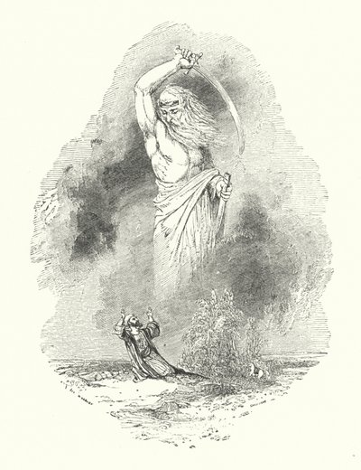 Kjøpmann og Jinee (gravering) av William (after) Harvey