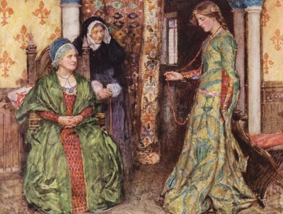 Shakespeares Romeo og Julie: Akt I, Scene III (fargelitografi) av William (after) Hatherell