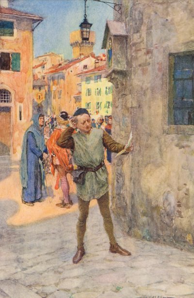 Shakespeares Romeo og Julie: Akt I, Scene II (fargelitografi) av William (after) Hatherell