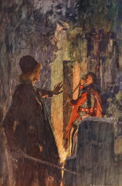 Shakespeares Romeo og Julie: Akt V, Scene III (fargelitografi) av William (after) Hatherell