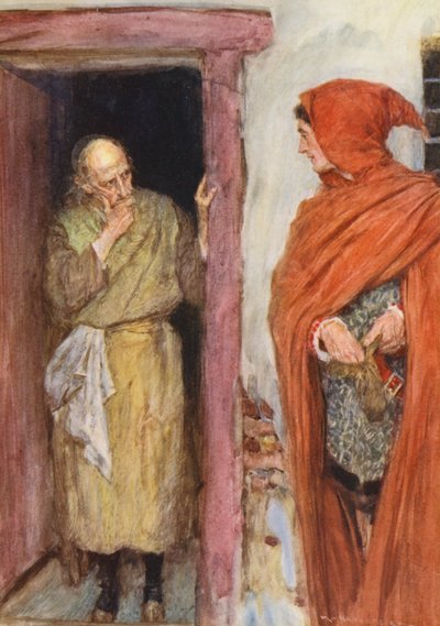 Shakespeares Romeo og Julie: Akt V, Scene I (fargelitografi) av William (after) Hatherell
