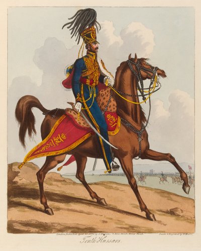 Tiende husarer av William (after) Heath