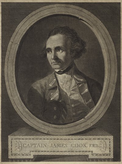 Portrett av kaptein James Cook (gravering) av William (after) Hodges