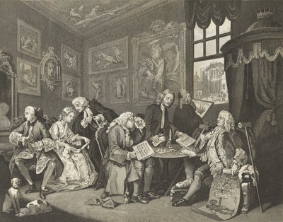 Ekteskap a la Mode av William (after) Hogarth