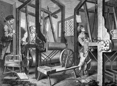 Lærlingene - gravering av William (after) Hogarth