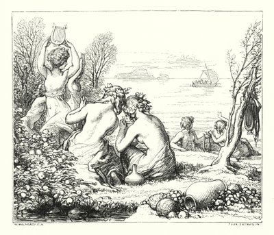 The Sea-Fairies (gravering) av William (after) Mulready