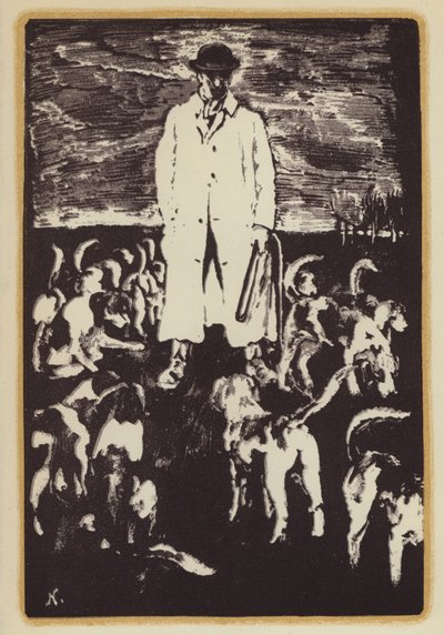 Illustrasjon for Memoirs of a Fox-Hunting Man av Siegfried Sassoon (tresnitt) av William (after) Nicholson