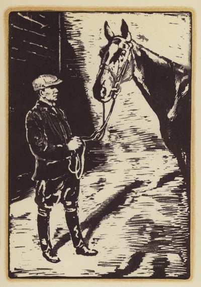 Illustrasjon for Memoirs of a Fox-Hunting Man av Siegfried Sassoon (tresnitt) av William (after) Nicholson