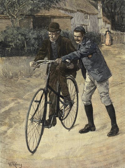 Lære den gamle faren». Gravering fra W. Raineys aquerelle. 1893." av William (after) Rainey