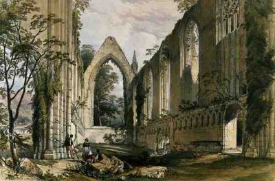 Bolton Abbey, interiøret i koret, fra 