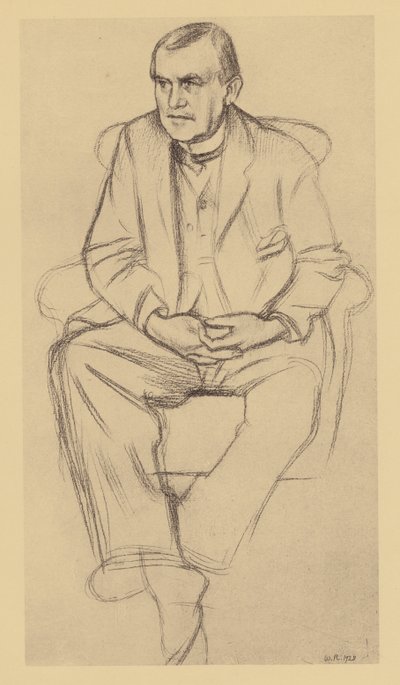 Portrett av Philip Wilson Steer (lito) av William (after) Rothenstein