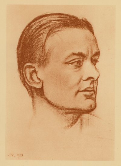 Portrett av TS Eliot (lito) av William (after) Rothenstein
