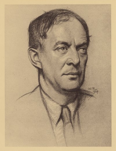 Portrett av Walter de la Mare (avdød) av William (after) Rothenstein