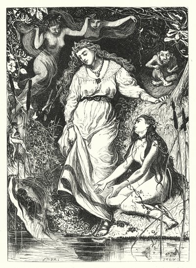 The Chase of the Siren (gravering) av William (after) Small