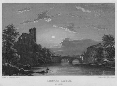Barnard Castle, Durham (gravering) av William (after) Westall