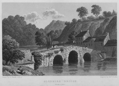 Glenmire Bridge, nær Cork (gravering) av William (after) Westall
