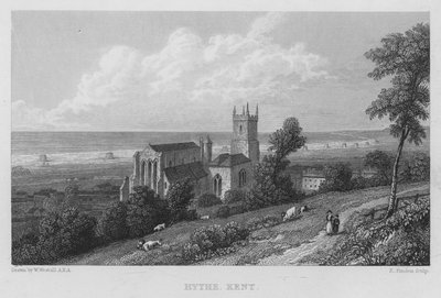 Hythe, Kent (gravering) av William (after) Westall