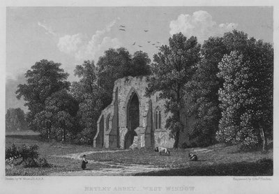 Netley Abbey, West Window (gravering) av William (after) Westall