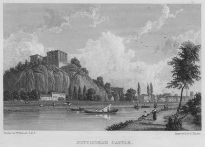 Nottingham Castle (gravering) av William (after) Westall