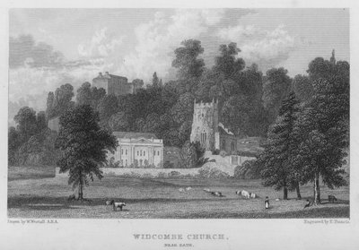 Widcombe Church, nær Bath (gravering) av William (after) Westall