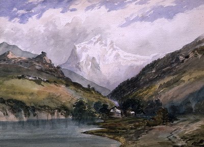 Wetterhorn, Berner Oberland (olje på lerret) av William (circle of) Callow