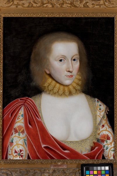 Portrait of a Lady, ca. 1585-1619 (olje på panel) av William (studio of) Larkin