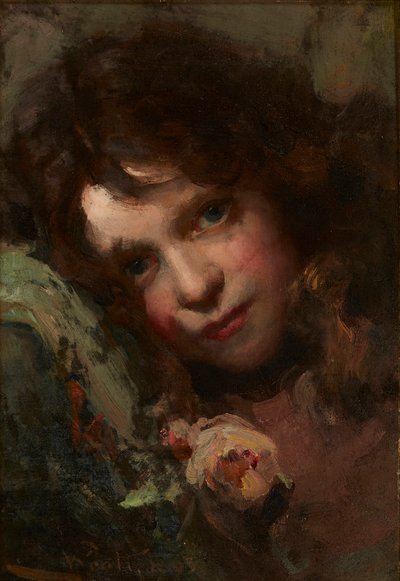 Study of a Head (olje på lerret) av William A. Pratt