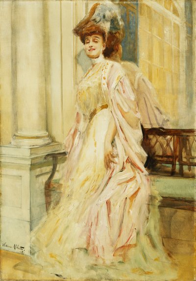 En elegant dame av William Ablett