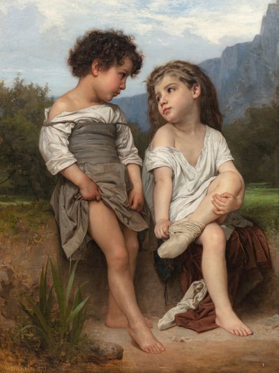 På kanten av bekken av William Adolphe Bouguereau