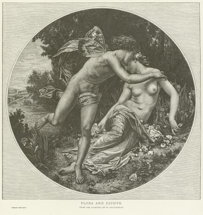Flora og Zephyr av William Adolphe Bouguereau