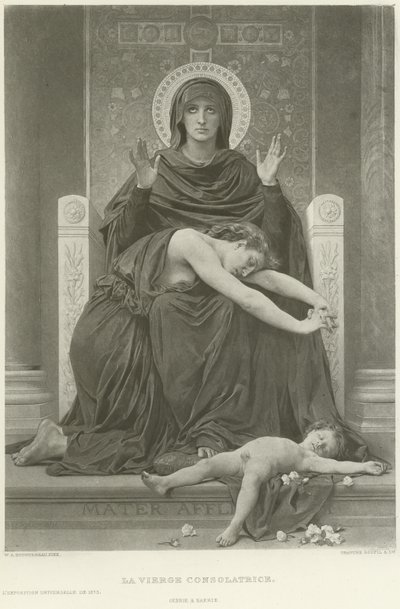 The Consoling Virgin (gravering) av William Adolphe Bouguereau