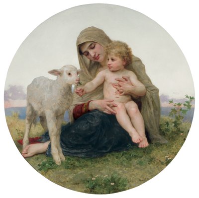 Jomfruen med lammet, 1903 av William Adolphe Bouguereau