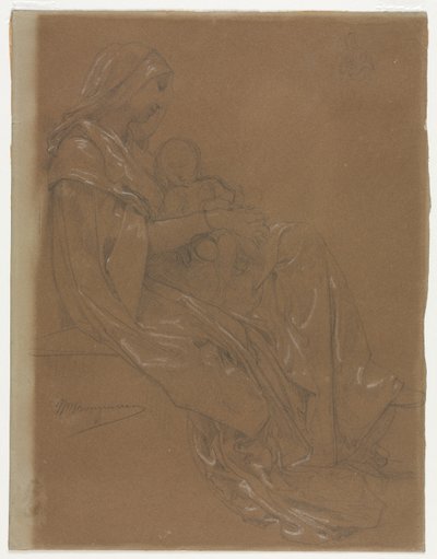 Jomfruen og barnet, andre halvdel av 1800-tallet. av William Adolphe Bouguereau