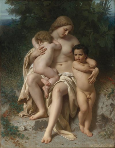 Den første krangelen Kain og Abel, 1861 av William Adolphe Bouguereau