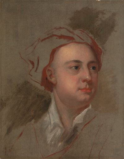 En uferdig studie av hodet til James Thomson av William Aikman