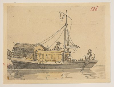 136. En søppel, fra et album med 372 tegninger av landskap, kystlinjer, kostymer og hverdagsliv laget under Lord Macartneys ambassade til keiseren av Kina, mellom 1792 og 1794 (blyant og akvarell på papir) av William Alexander