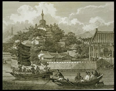 A View of the Gardens of the Imperial Palace, Peking, detalj, gravert av Samuel Smith, pub. av G. Nicol, 1796 av William Alexander