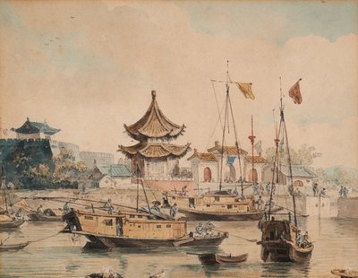 Kinesisk scene (tempel og Shinsan) av William Alexander